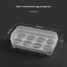 Clear PP Egg Container with Hanging D-Rings and Interlocking Stack System
