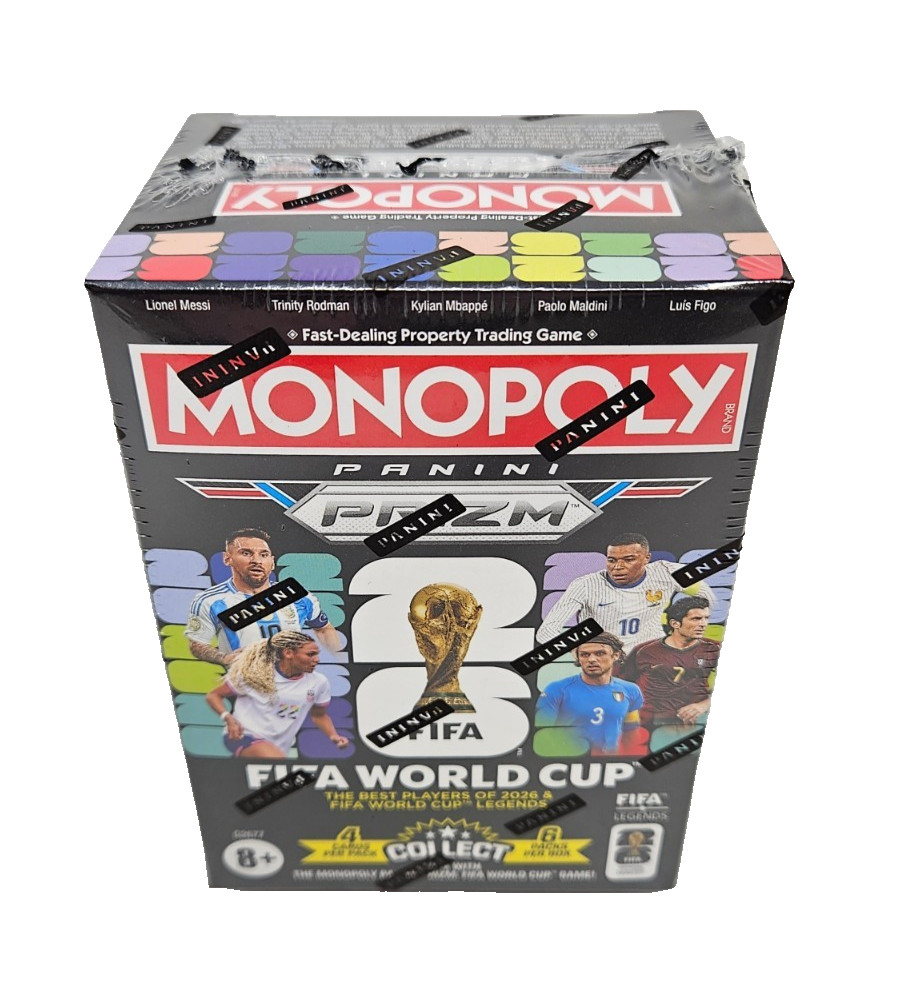 2026 PANINI PRIZM MONOPOLY FIFA WORLD CUP SOCCER BLASTER BOX (SEALED)