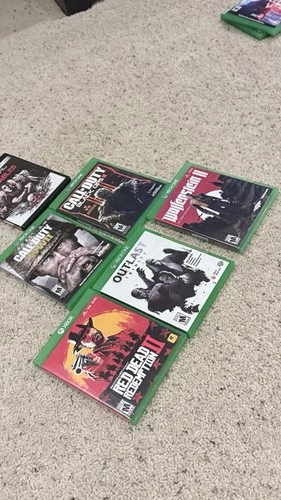 CodWw2, Black Ops 3, Red Dead,OutLast Trinity, Wolfenstein2 Xbox One * BonusDVD