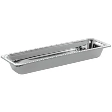 Bon Chef 5310 Stainless Steel 1/2 Size Long Food Pan, Bolero Design, 3 Quart