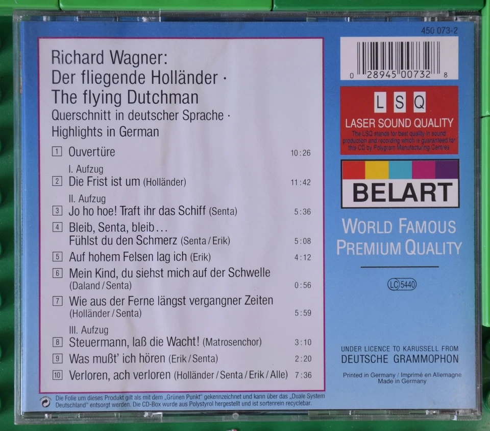 Richard Wagner - Der fliegende Holländer - Highlights - Belart - CD - Bild 2 von 4