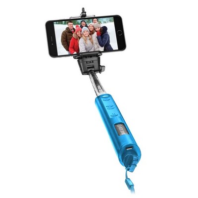 Smart Gear 40'' Bluetooth Telescoping Extendable Monopod Selfie Stick, Blue
