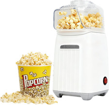 Hot Air Popcorn Maker - Oil-Free, 2-4Minute Popper, Measuring Cup to Portion Pop