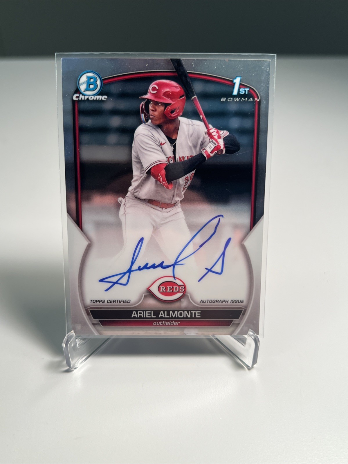 Ariel Almonte 2023 Bowman Chrome Auto 1st Bowman Cincinnati Reds CPA-AA