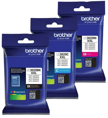 BROTHER INK CARTRIDGE 3029 XXL THREE PACK - Black, Cyan, Magenta