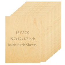 ACXFOND 18pcs Baltic Birch Plywood Sheets 12 x 15.7 x 1/8 Inch-3 mm Unfinishe...