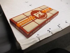 WRIGLEY'S P.K. chewing gum box 1940s EMPTY Canada bi-lingual CINNAMON #1E