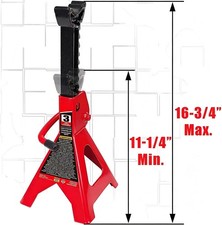 Jack Bosst43202 Steel Jack Stands 3 Ton 6000 Lb Capacity Red 1 Pair Jack Bosst43202 Steel Jack Stands 3 Ton 6000 Lb Capacity Red 1 Pair