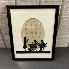 Framed Page Lesson Plans In Arithmetic 1916 Students Silhouette Math Teacher Art