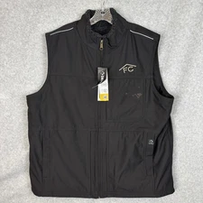 DRI DUCK Vest Mens Sz XL Black Canvas Grizzly Tec Workwear Waterproof Outdoor