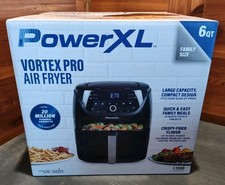 NIB POWER XL VORTEX 6 QT AIR FRYER W/BASKET 6 IN 1 MULTI USE COOKER
