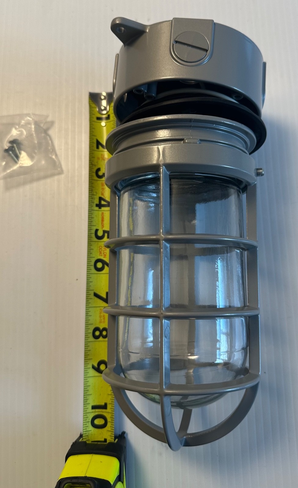 Explosion-Vapor Proof Safety Light Fixture (New) 9" Tall x 4.0" Wide Box Mount.