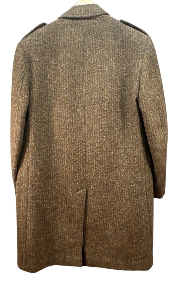 Abrigo Harris Tweed Doble Chester Marrón Para Hombre Hecho en Inglaterra Foto 2 de 4