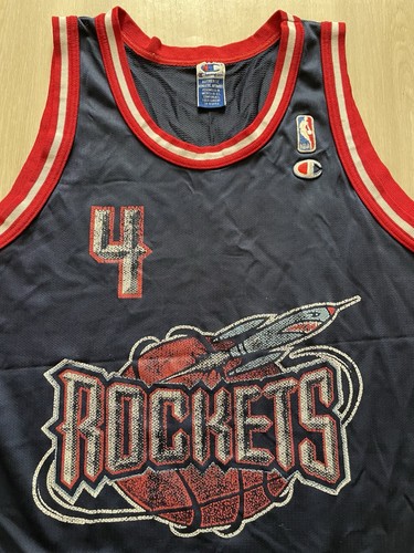 VTG 90s Nba Jersey Size 44 Blue Charles Barkley Houston Rockets Champion #4 - Picture 2 of 5