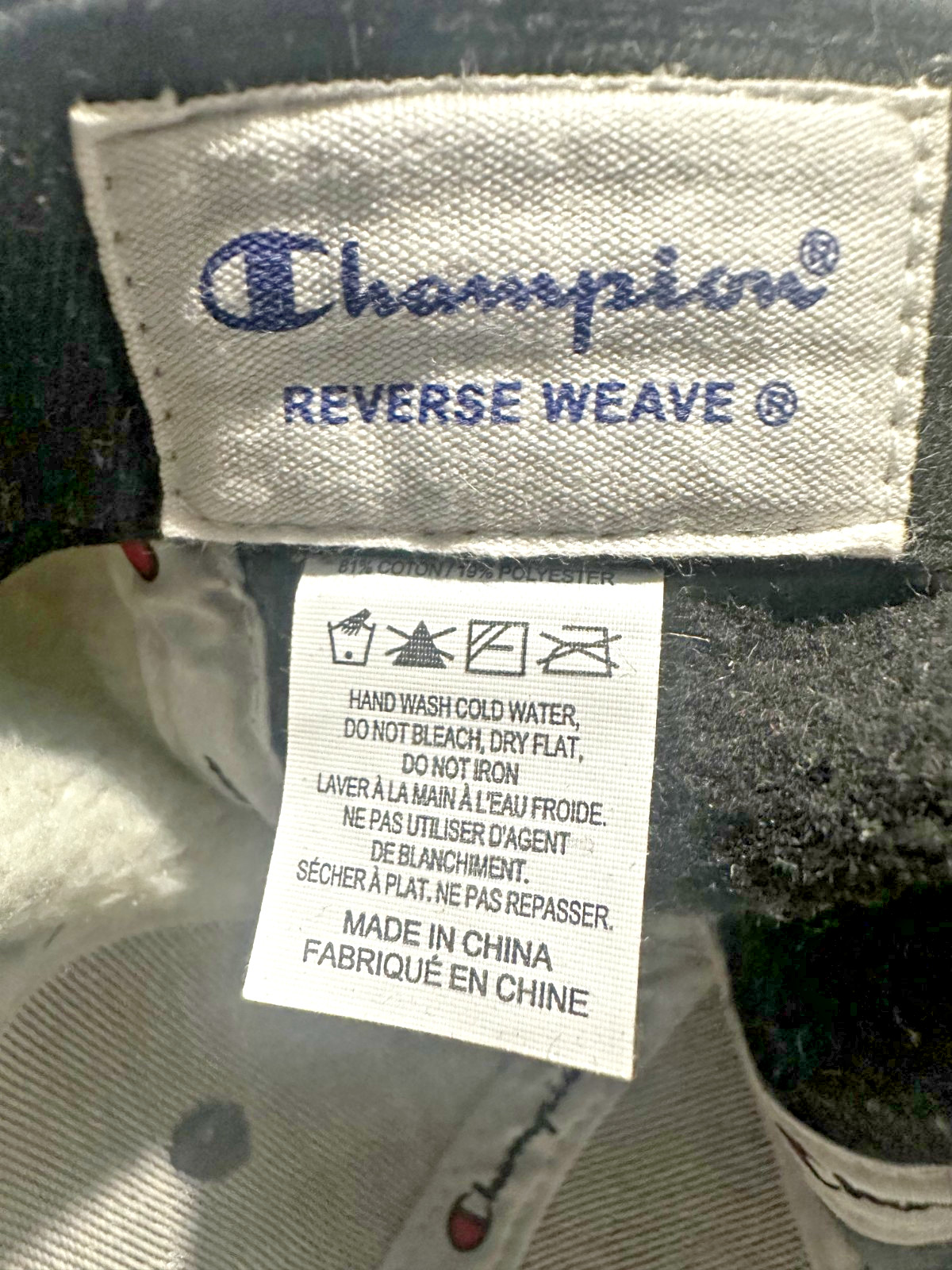 Champion Script Logo Black Gray Strapback Hat Rev… - image 5