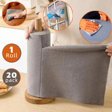 10 Roll 20pcs Kitchen Dish Towels Microfiber Cleaning Cloth 7.5x7.5 Reusable