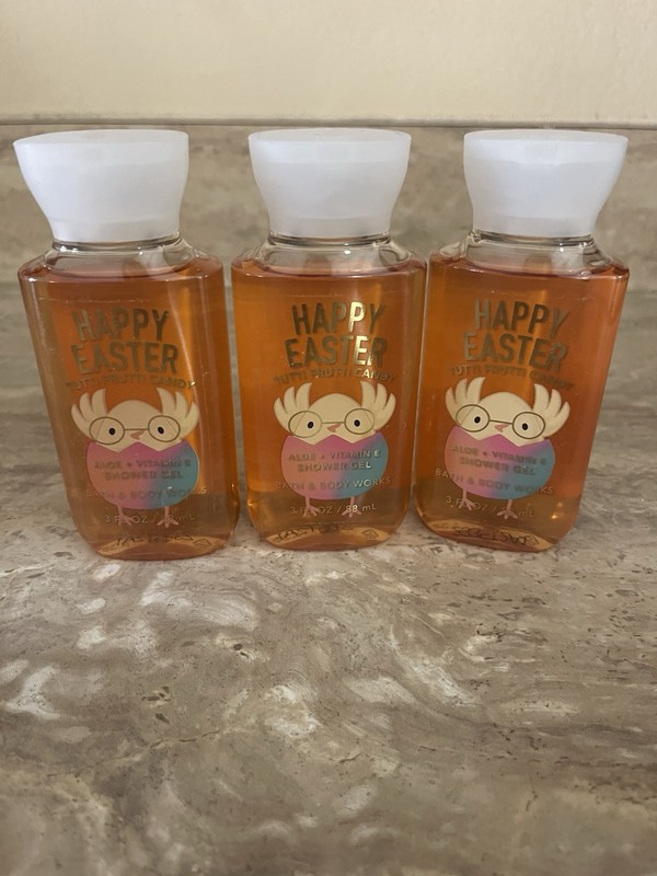 3 Happy Easter Tutti Fruity Candy Bath & Body Works Shower Gel 3 oz New