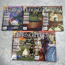 Lot of 5 Rug Hooking Magazines 2007 Full Year Jan-Dec With Inserts