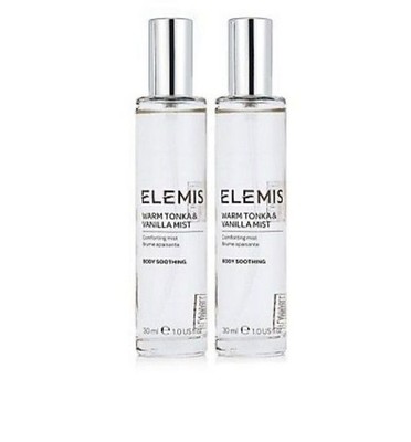 2 x 30 ml Elemis Warm Tonka & Vanilla Body Mist Spray  
