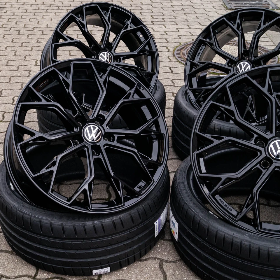 19 Pollici Cerchi RW03 per VW Golf 8 8R Gti GTD Clubsport 7R 7 T Roc R Nero - Immagine 3 di 4