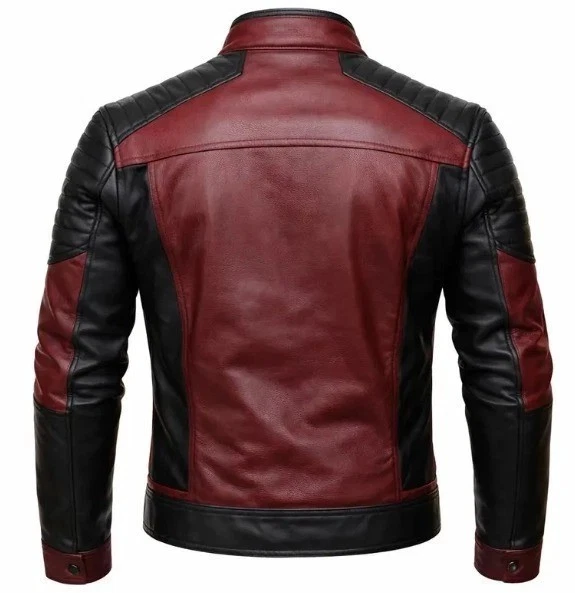mens leather jacket for mens biker jacket - product detail image 2