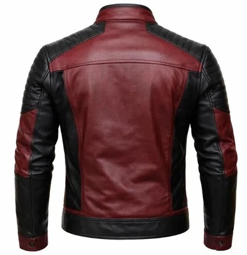 mens leather jacket for mens biker jacket image 2