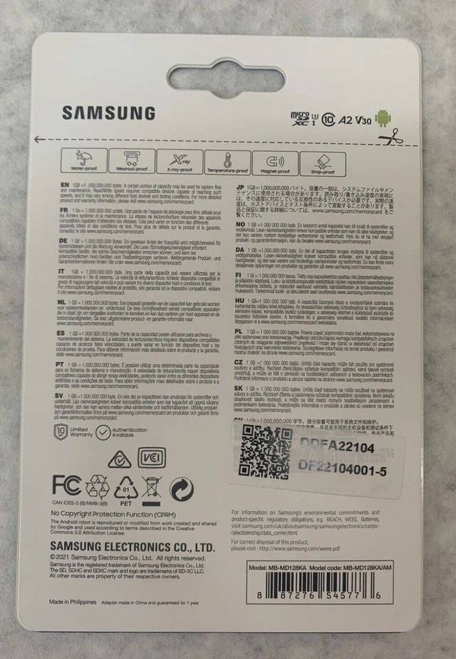 Tarjeta de memoria Samsung ProPlus 128 GB microSDXC UHS-I con adaptador SD (MB-MD128KA) Foto 3 de 4