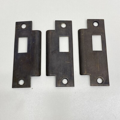 Lot of 3 Oil Rubbed Bronze 4 7/8'' Commercial Passage Door Strike Plate 613 US10B