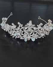 ZYMLOVE Wedding Bridal Tiara Princess Crown Bridal with matching earrings