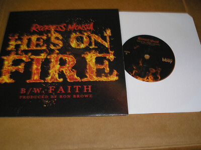 Rockness Monsta - He's On Fire b/w Faith 7'' single new American Bboy hip hop