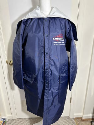 Liberty University LU Flames Marching Band Rain Jacket Parka Insulated Hood  Sz L