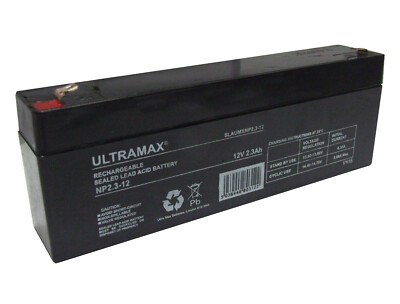 10 X ULTRA MAX NP2.3-12, 12V 2,3Ah BLEI-SÄURE ALARM BATTERIE NP2.1-12
