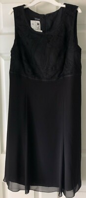 Gerry Weber Black Dress New w/ Tags Size 10 Sleeveless long hidden back zipper