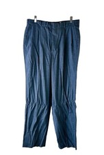 Vintage 90s Rockabilly Mens 33 Worsted Wool Pleated Dress Pants Trousers USA