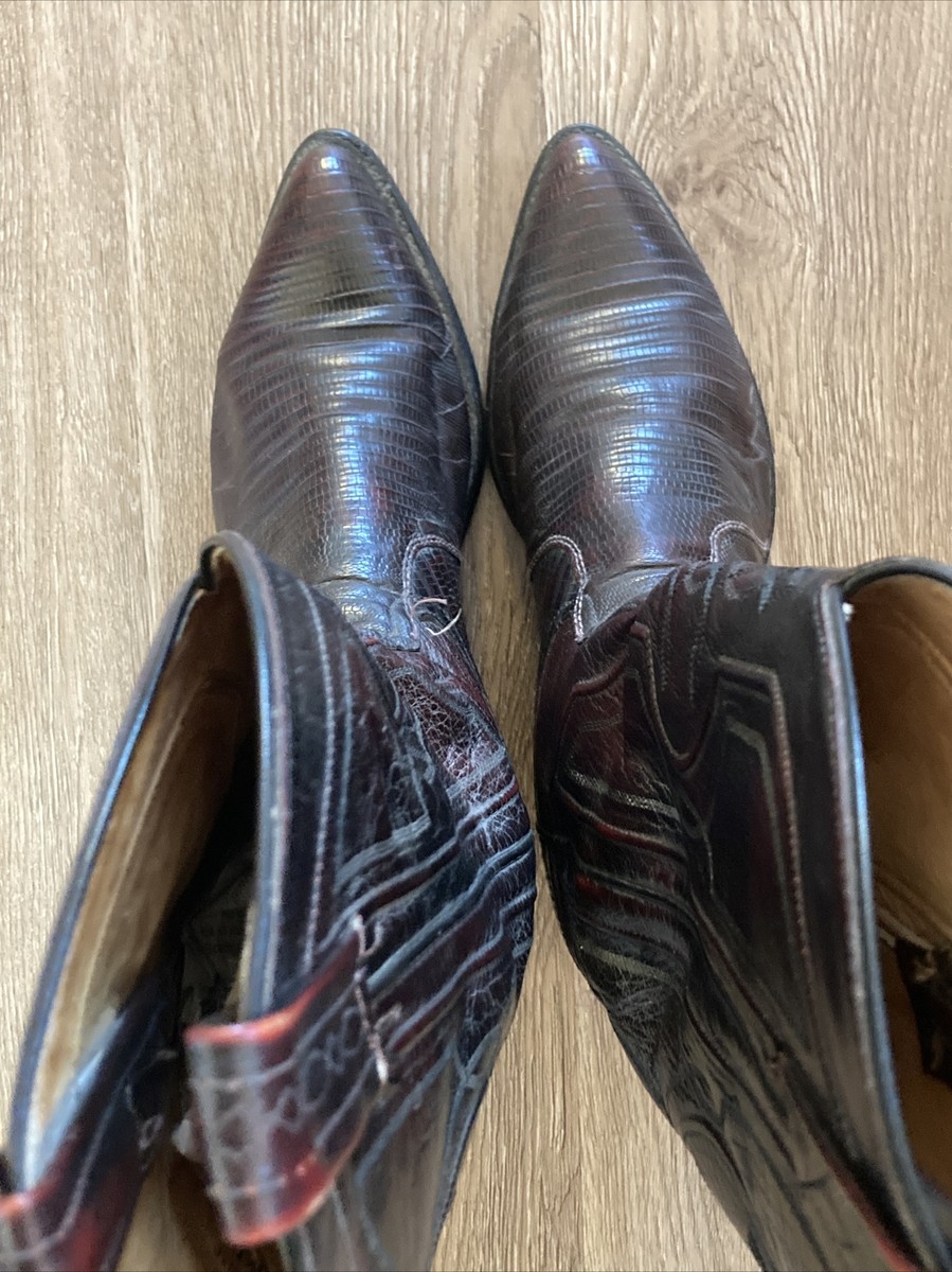 Bottes Western Vintage Tony Lama - Peau Exotique 8315 - Homme Taille 8.5D - USA