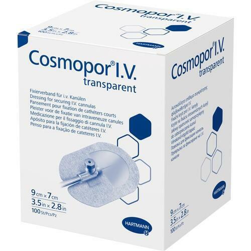 COSMOPOR I.V. transparent Fixierverb.7x9 cm steril 100 St PZN 15622109