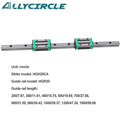 2pcs HGR20 Linear Rails 4x HGH20CA Blocks SFU1605 Ball Screw BK12 BF12 Coupling - Picture 4 of 14
