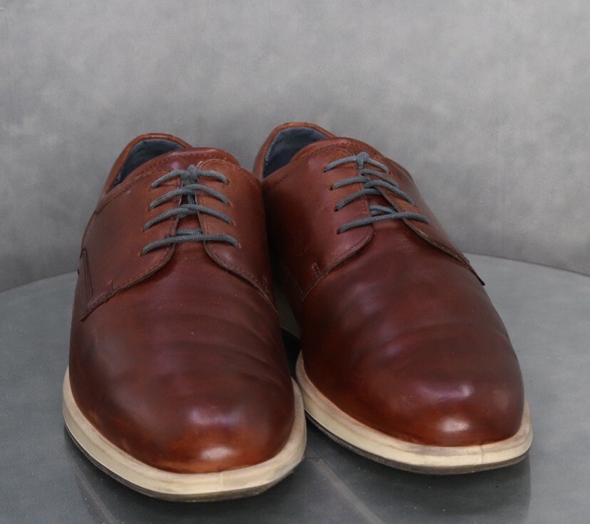 SAOLA Scarpe eleganti Ecco St. 1 ibride in pelle LiteDerby da uomo taglia EU 46 marrone