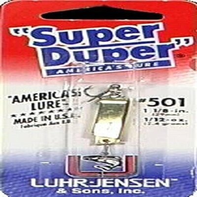 Luhr Jensen Super Duper 1-1/8 Fishing Lure Brass/Gold Prism-Lite #501