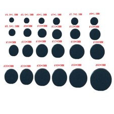 Round Self Adhesive Anti Slip Circle 4-179mmSilicone Rubber Feet Bumpons Black
