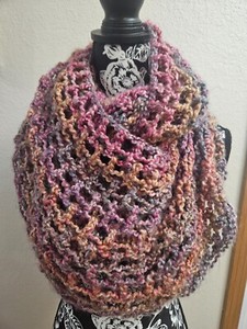 ONE SIZE Handmade Multi-Colored Openhead Scarf