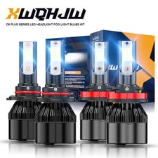 4x 9005 H11 Combo LED Headlight High Low Beam Bulbs Kit 6000K Super White Bright