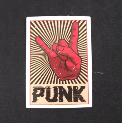 Punk Rock Hand Rock Music Fun Aesthetic Sticker 2.5