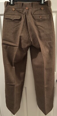 VINTAGE 1948 Men's Heavy Wool Military Field Trousers (O.M