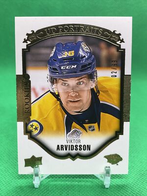 2015-16 Upper Deck UD Portraits Gold Foil #P-73 Viktor Arvidsson #02/99