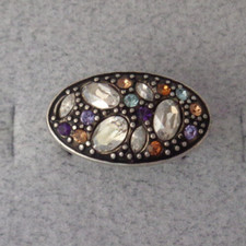 Brighton Crystal Voyage Ring Sz 8 to 8.5 Neutral Multi Color Swarovski