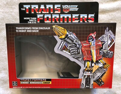TRANSFORMERS G1 DINOBOT SWOOP BOX, INSERT, BUBBLES, & MANUAL RARE! AUTOBOT