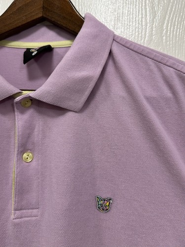 Pari Mens Polo Shirt size L Pink Short Sleeve Preppy Cotton - Bild 3 von 9