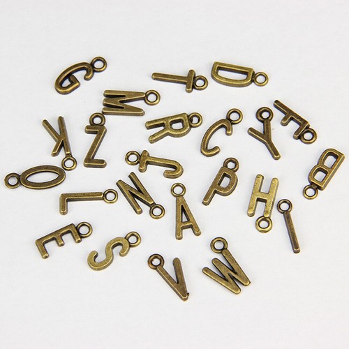 4 Sets Alphabet Anhänger Buchstaben Anhänger Für Schmuck Machen - Bild 7 von 21