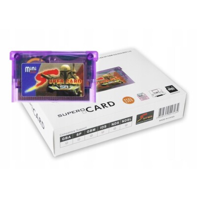 Mini Supercard Flashcard Adapter with 2GB SD Card for GBA SP GBM